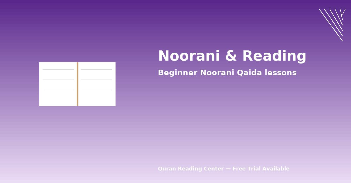 Noorani Qaida beginner Quran reading lessons