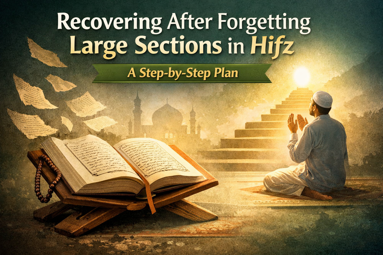 Recovering after forgetting large sections of Quran memorization with a step-by-step Hifz plan
