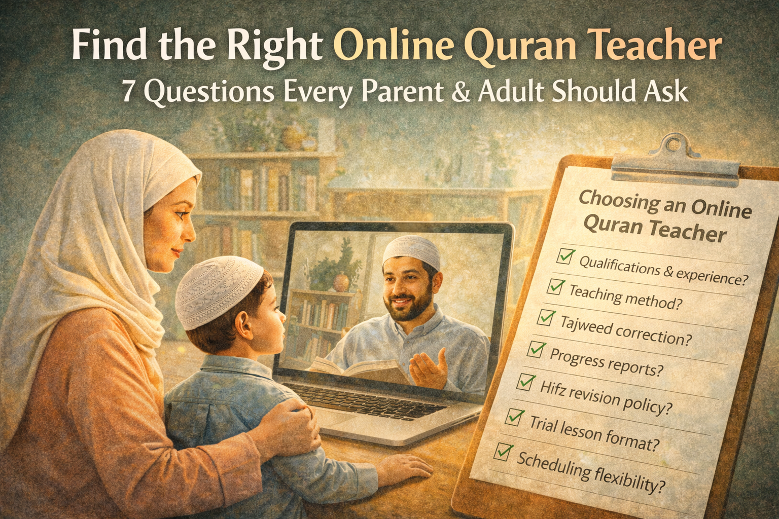 Choosing an online Quran teacher for children and adults